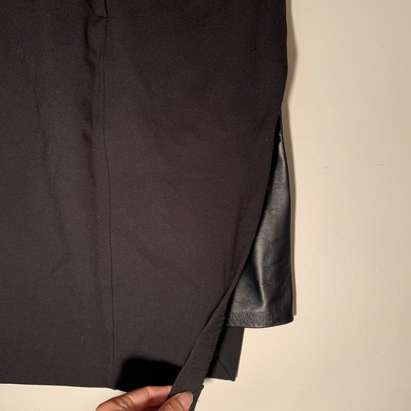 Danier Real Italian Leather Side-Slit Detail Pencil Skirt - Picture 4 of 7